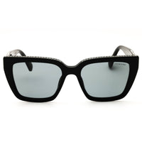 Swarovski Women's Black Acetate Full Rim Rectangular Frame Sunglasses - SK6013 1010/1 ,