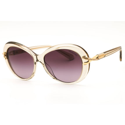Swarovski Women's Transparent Beige Acetate Oversized Frame Sunglasses - SK6026 30038H ,