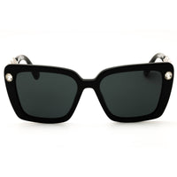 Swarovski Women's Black Acetate Full Rim Rectangular Frame Sunglasses - SK6032 100187 ,