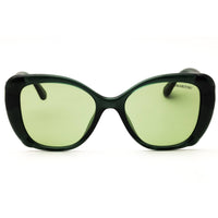 Swarovski Women's Transparent Green Acetate Cat Eye Frame Sunglasses - SK6051U 104382 ,