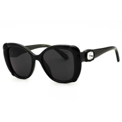 Swarovski Women's Dark Grey Acetate Full Rim Cat Eye Frame Sunglasses - SK6051U 108787 ,