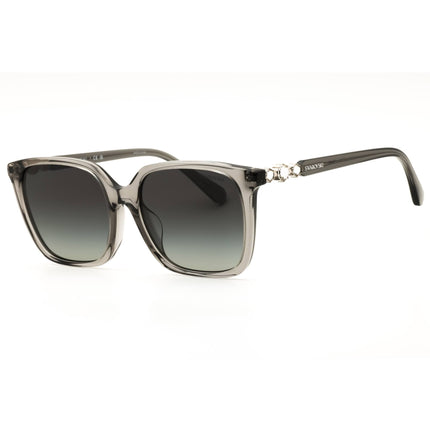 Swarovski Women's Transparent Grey Acetate Full Rim Frame Sunglasses - SK6053D 106211 ,
