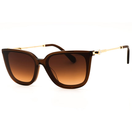 Swarovski Women's Transparent Brown Acetate Full Rim Frame Sunglasses - SK6054D 108474 ,