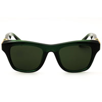 Swarovski Women's Milky Dark Green Full Rim Rectangular Sunglasses - SK6056U 108171 ,