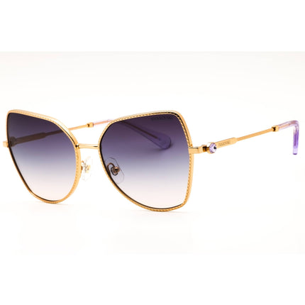 Swarovski Women's Gold Metal Full Rim Cat Eye Shape Frame Sunglasses - SK7037 4036U7 ,