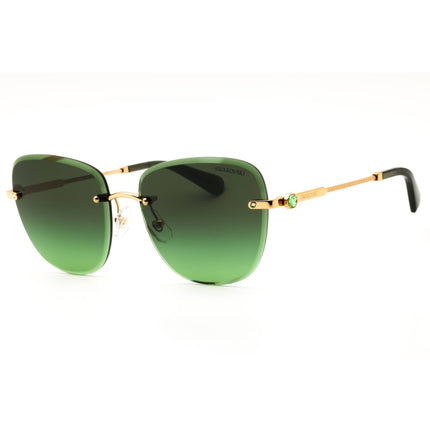 Swarovski Women's Gold Metal Rimless Rectangular Frame Sunglasses - SK7043 40172A ,