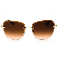 Swarovski Women's Gold Metal Rimless Rectangular Frame Sunglasses - SK7043 403774 ,