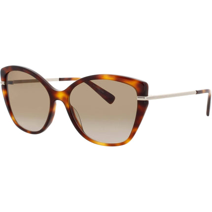 Longchamp LO627S-N 214 Tortoise Acetate Cat Eye Women's Full Rim Sunglasses ,