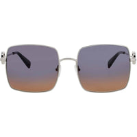 Longchamp LO162S-N 719 Silver Women's Square Metal Full Rim Sunglasses ,