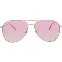 Longchamp LO139S-N 770 Rose Gold Aviator Women's Full Rim Metal Sunglasses ,