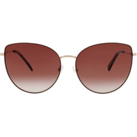 Longchamp LO158S-N 721 Gold/Beige Women's Cat Eye Metal Full Rim Sunglasses ,