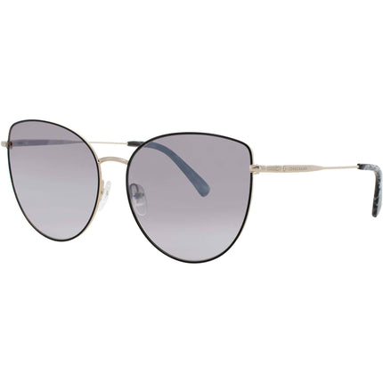 Longchamp LO158S-N 728 Gold/Black Full Rim Cat Eye Metal Women's Sunglasses ,