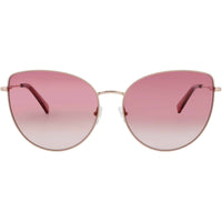 Longchamp LO158S-N 729 Rose Gold/Rose Cat Eye Full Rim Metal Women's Sunglasses ,