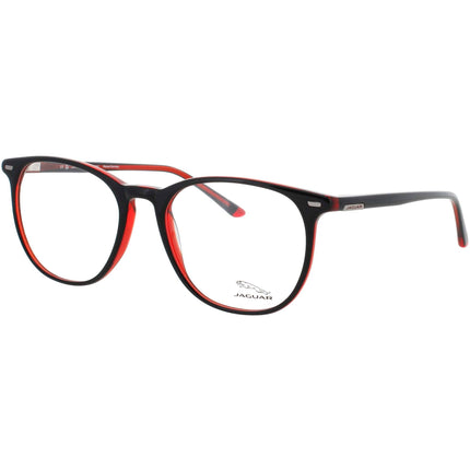 Jaguar JG31522 6877 Men's Oval Shape Full Rim Acetate Frame Eyeglasses in Matte Black ,