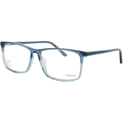 Jaguar JG31526 5314 Men's Rectangular Full Rim Acetate Frame Eyeglasses in Matte Blue ,