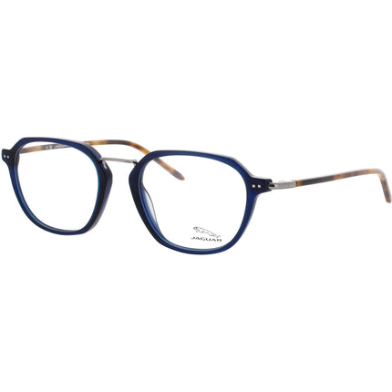 Jaguar JG32706 3100 Men's Geometric Full Rim Acetate Frame Eyeglasses in Matte Blue ,