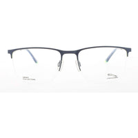 Jaguar JG33617 3100 Men's Square Shape Half Rim Metal Frame Eyeglasses in Matte Blue ,