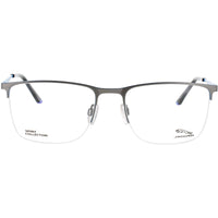 Jaguar JG33617 6500 Men's Square Shape Half Rim Metal Frame Eyeglasses in Grey ,