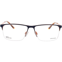 Jaguar JG33619 3100 Men's Rectangular Shape Half Rim Metal Frame Eyeglasses in Orange ,