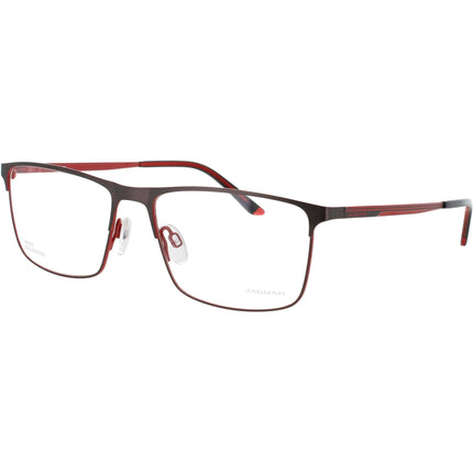 Jaguar JG33620 4200 Men's Rectangular Full Rim Metal Frame Eyeglasses in Rose, 57mm ,