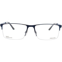 Jaguar JG33631 3100 Men's Rectangular Half Rim Metal Frame Eyeglasses in Matte Blue ,