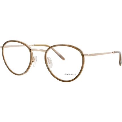 Jaguar JG33724 5286 Men's Oval Shape Full Rim Metal Frame Eyeglasses in Matte Brown ,