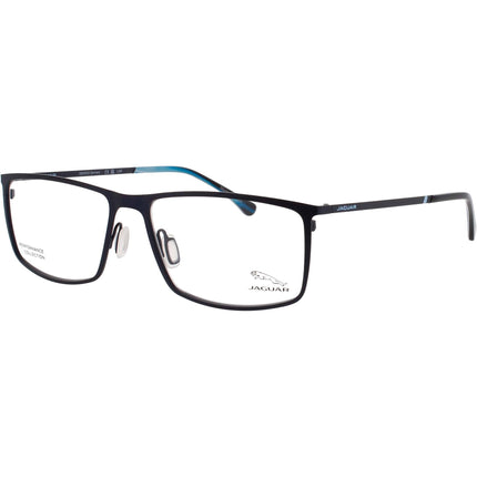 Jaguar JG33841 3100 Men's Rectangular Full Rim Metal Frame Eyeglasses in Matte Blue ,