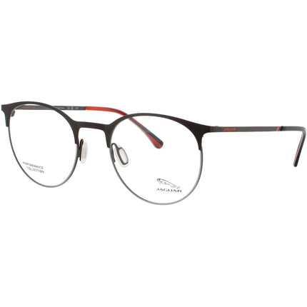 Jaguar JG33842 5100 Men's Oval Shape Full Rim Metal Frame Eyeglasses in Bluish Brown ,