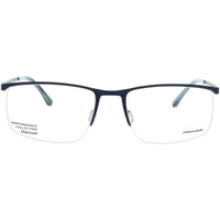Jaguar JG35600 3100 Men's Rectangular Half Rim Titanium Frame Eyeglasses in Matte Blue ,