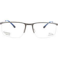 Jaguar JG35600 6500 Men's Rectangular Shape Half Rim Titanium Frame Eyeglasses in Grey ,