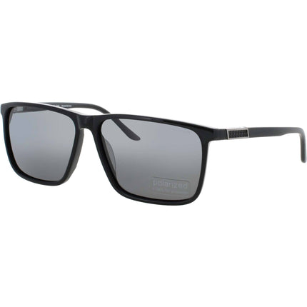 Jaguar JG37123 8840 Men's Square Full Rim Acetate Frame Sunglasses in Matte Black ,