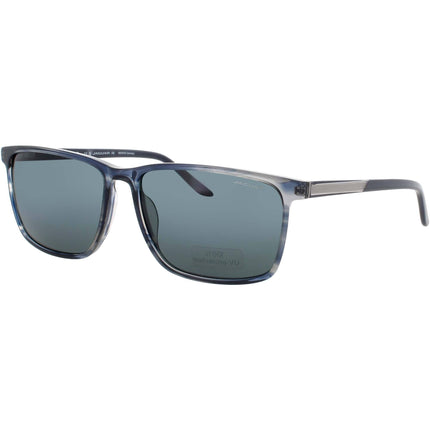Jaguar JG37125 5223 Men's Square Shape Full Rim Acetate Frame Sunglasses in Matte Blue ,