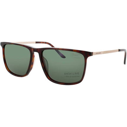 Jaguar JG37204 8940 Men's Square Full Rim Acetate Frame Sunglasses in Matte Brown ,