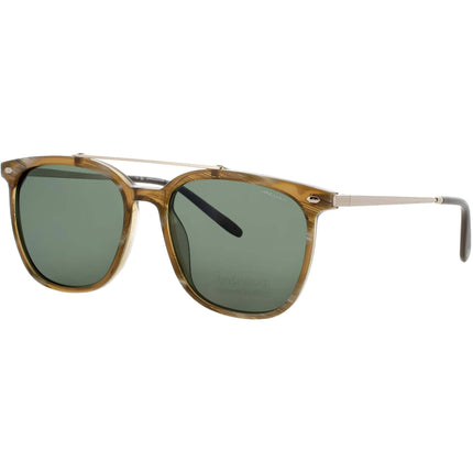 Jaguar Men's Matte Brown Acetate Full Rim Navigator Frame Sunglasses - JG37283 5286 ,