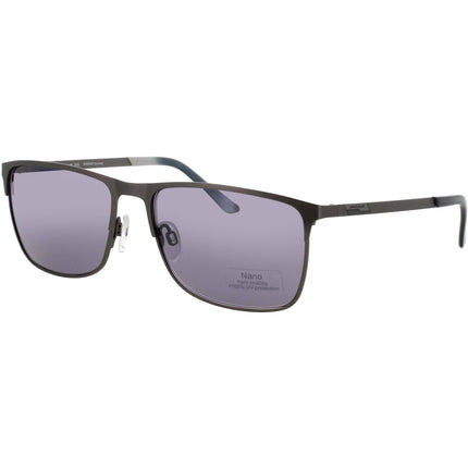 Jaguar Men's Matte Grey Metal Full Rim Rectangular Frame Sunglasses - JG37368 4200 ,