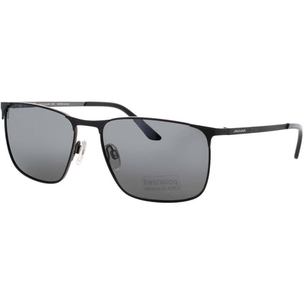 Jaguar Men's Bluish Black Metal Full Rim Rectangular Frame Sunglasses - JG37369 6100 ,