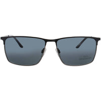 Jaguar Men's Bluish Black Metal Full Rim Rectangular Frame Sunglasses - JG37370 6100 ,