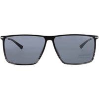 Jaguar Men's Matte Black Plastic Full Rim Rectangular Frame Sunglasses - JG37626 6500 ,