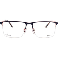 Jaguar JG33625 3100 Men's Matte Blue Metal Half Rim Square Shape Eyeglasses Frame ,