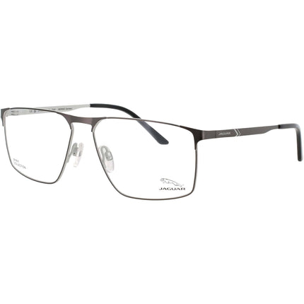 Jaguar JG33626 4200 Men's Matte Grey Metal Full Rim Rectangular Eyeglasses Frame ,