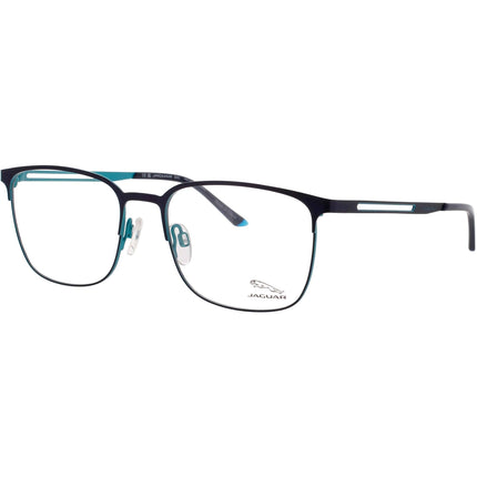 Jaguar JG33627 3100 Men's Matte Blue Metal Full Rim Square Shape Eyeglasses Frame ,
