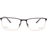 Jaguar JG33630 6100 Men's Black Metal Half Rim Rectangular Shape Eyeglasses Frame ,