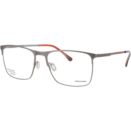 Jaguar JG35601 6500 Men's Grey Titanium Full Rim Square Shape Eyeglasses Frame ,