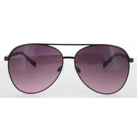 Quay Unisex Black Metal Full Rim Aviator Shape Frame Sunglasses - VIVIENNE BLK/PURP ,