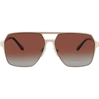 Quay Unisex Gold Metal Full Rim Navigator Frame Sunglasses - BACKSTAGE PASS GLD/BRNPOL ,