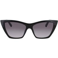 Quay Women's Black Acetate Full Rim Cat Eye Frame Sunglasses - SET IN STONE BLK/SMK ,