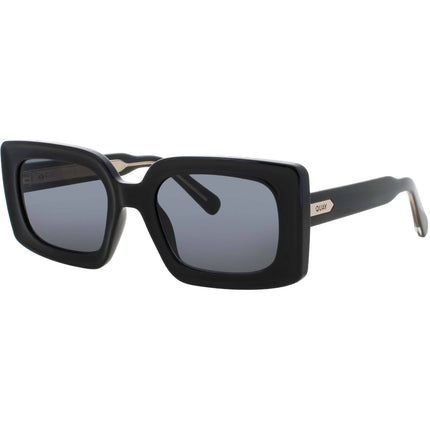 Quay Women's Black Acetate Full Rim Oversized Frame Sunglasses - TALK SHOW BLK/SMK ,