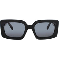 Quay Women's Black Acetate Full Rim Oversized Frame Sunglasses - TALK SHOW BLK/SMK ,
