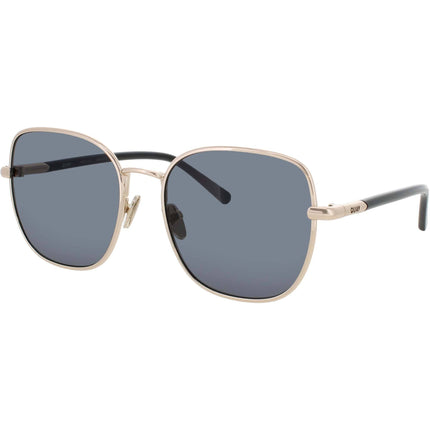 Quay Women's Gold/Black Metal Full Rim Geometric Frame Sunglasses - UPTOWN GLD/SMK ,