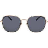 Quay Women's Gold/Black Metal Full Rim Geometric Frame Sunglasses - UPTOWN GLD/SMK ,